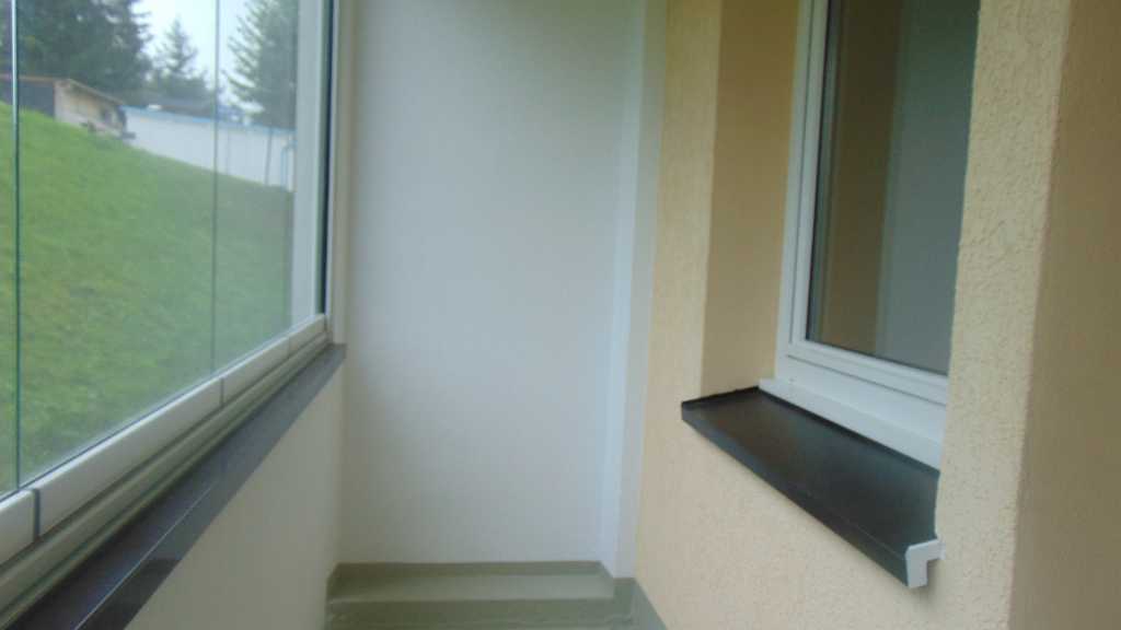 Balkon mit Verglasung